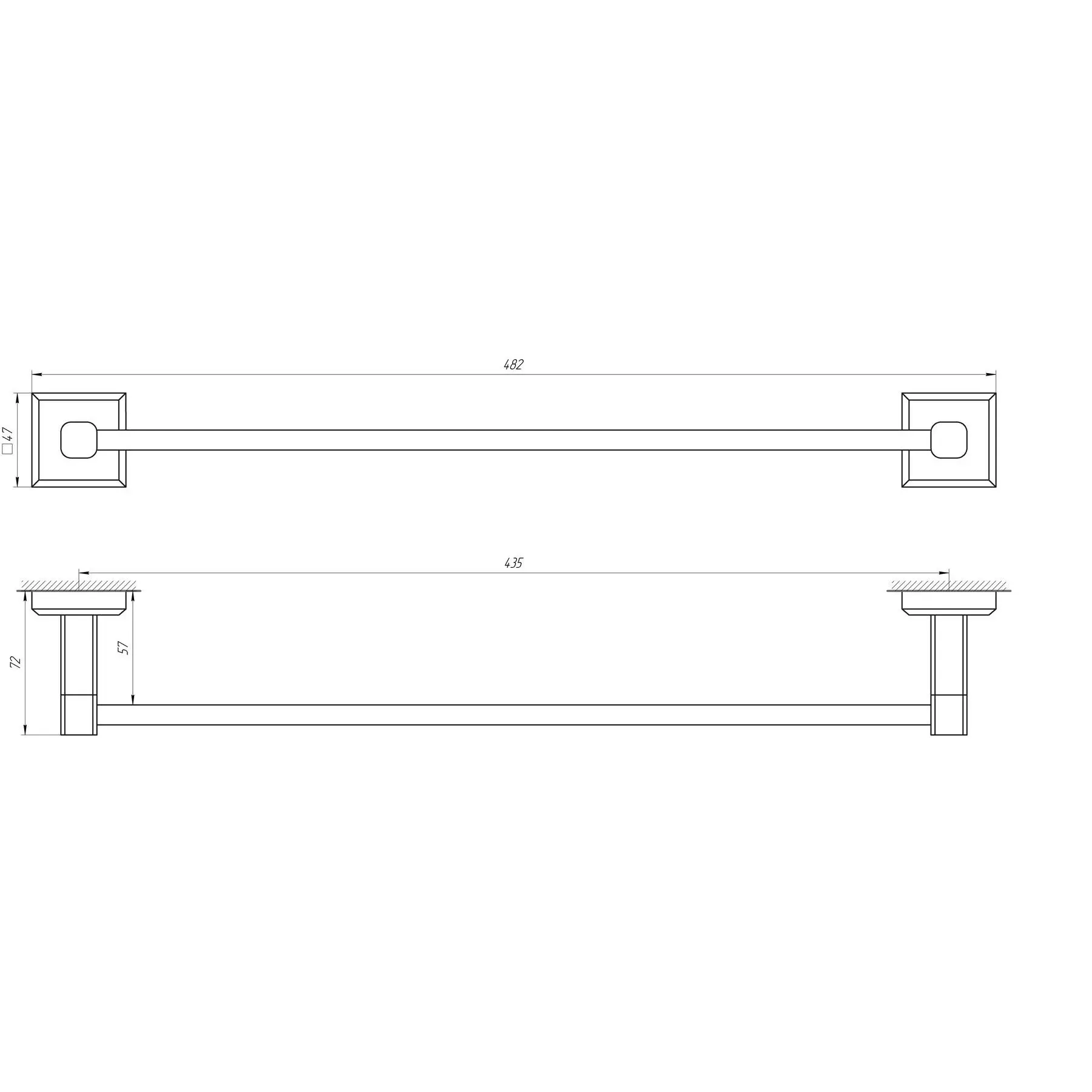 Тримач рушників TOPAZ TKB 9912/45 (GSR-000021225) - фото 3