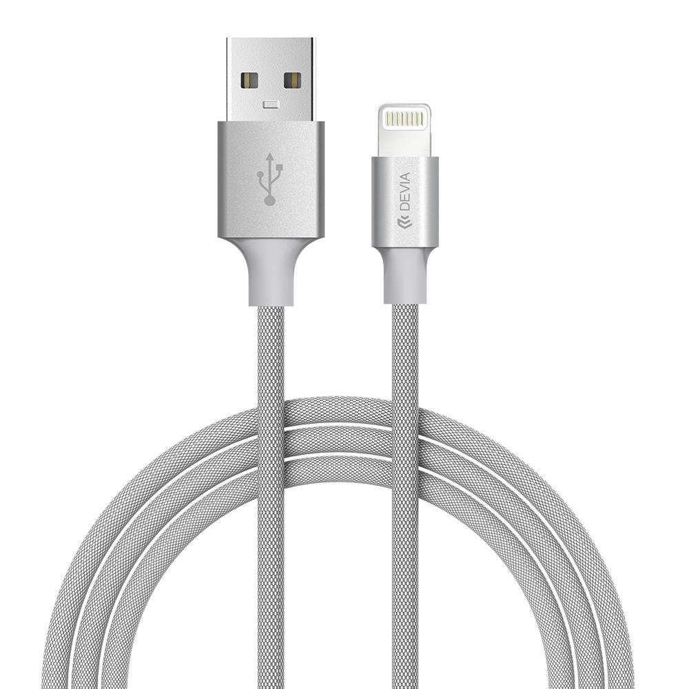 Кабель Devia Pheez USB 2.0 to Lightning 2.1 A 1 м Серый