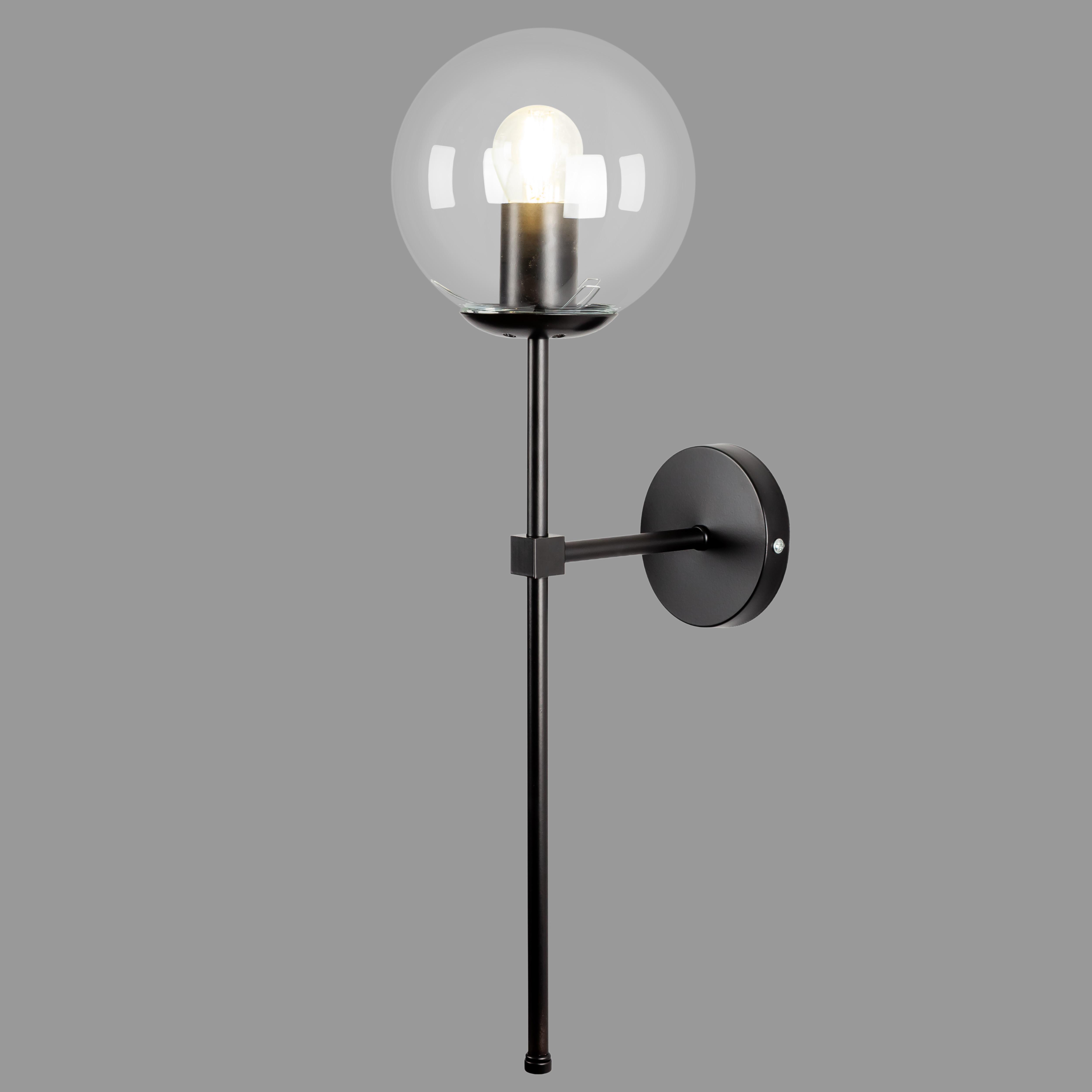 Бра современное на 1 лампу Bulb Черный (99-W2501F-1 BK+CL)