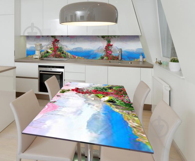 Наклейка 3Д вінілова на стіл Zatarga «Казкова країна» 600х1200 мм для будинків, квартир, столів, кав'ярень Наклейка 3Д вінілова на стіл Zatarga «Казкова країна» 600х1200 мм для будинків, квартир, столів, кав'ярень