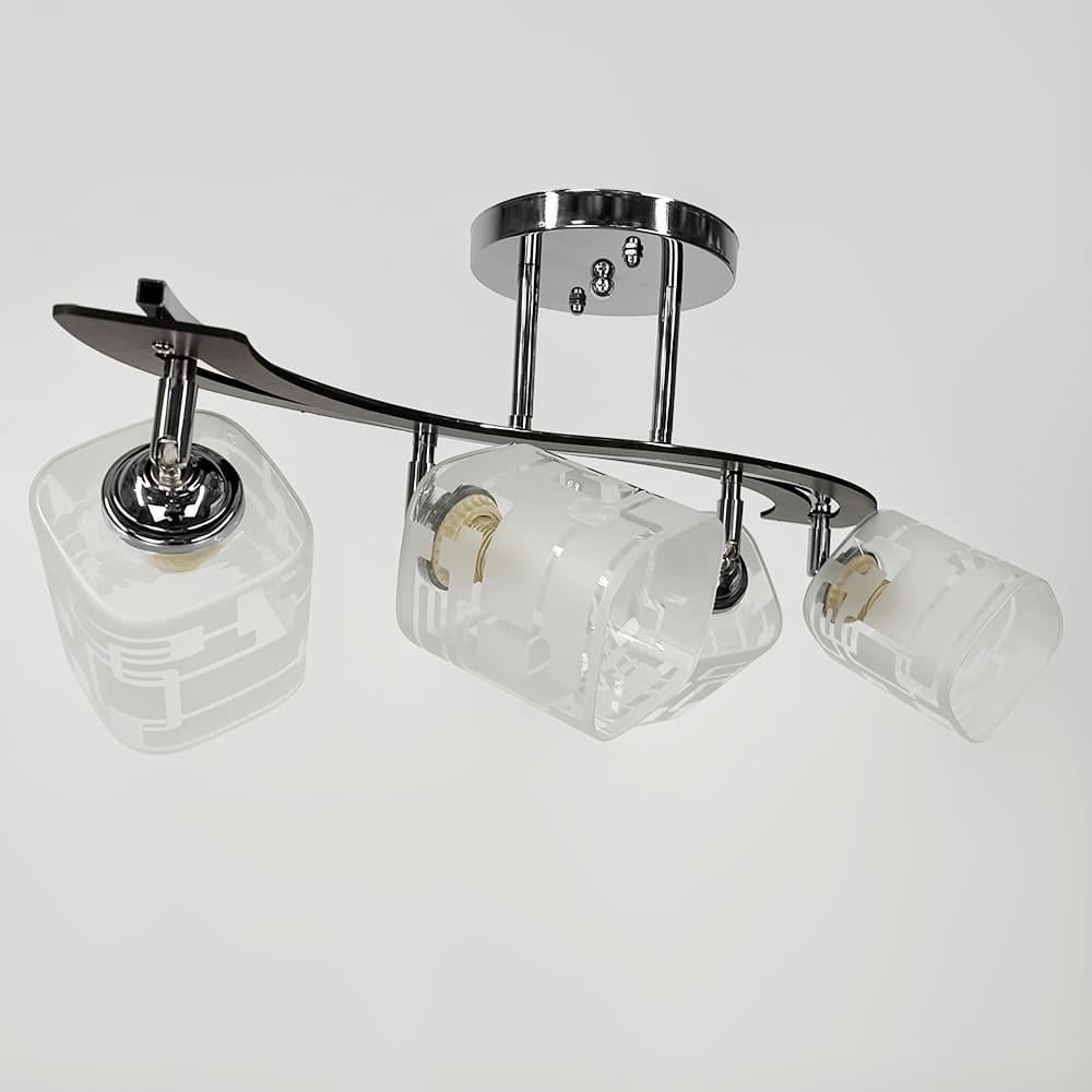 Світильник із декором дерева на 4 плафони 60 см Срібний (6032/4 CH) - фото 2 Світильник із декором дерева на 4 плафони 60 см Срібний (6032/4 CH) - фото 2