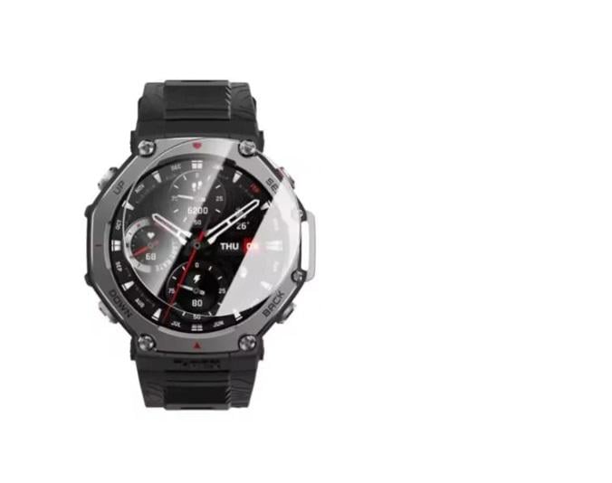 Защитное стекло для смарт-часов Amazfit T-Rex 3 Pro с рамкой для поклейки 44 мм Защитное стекло для смарт-часов Amazfit T-Rex 3 Pro с рамкой для поклейки 44 мм