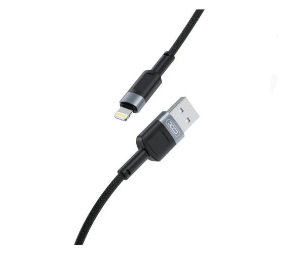 Кабель дата с функцией быстрой зарядки Xo NB198 USB to Lightning 2,4 A 1 м Black