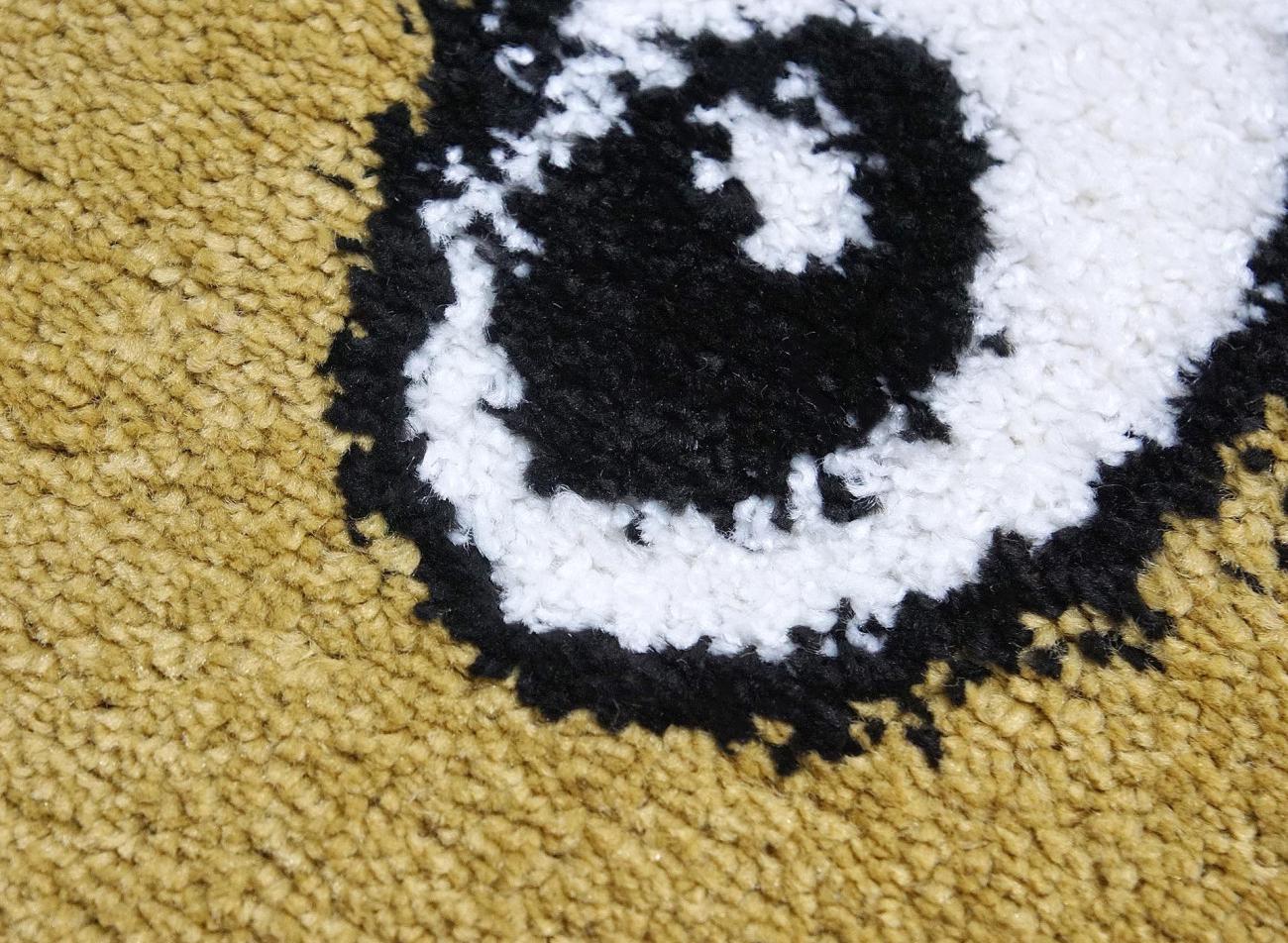 Килим з довгим ворсом Shaggy Karat Fantasy коло 67x67 см Жовтий (12003A/5249) - фото 2 Килим з довгим ворсом Shaggy Karat Fantasy коло 67x67 см Жовтий (12003A/5249) - фото 2