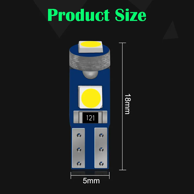 Автомобильная лампа Terra T5 W2x4,6d 3030x3SMD 12V Зеленый (1800226798) - фото 3