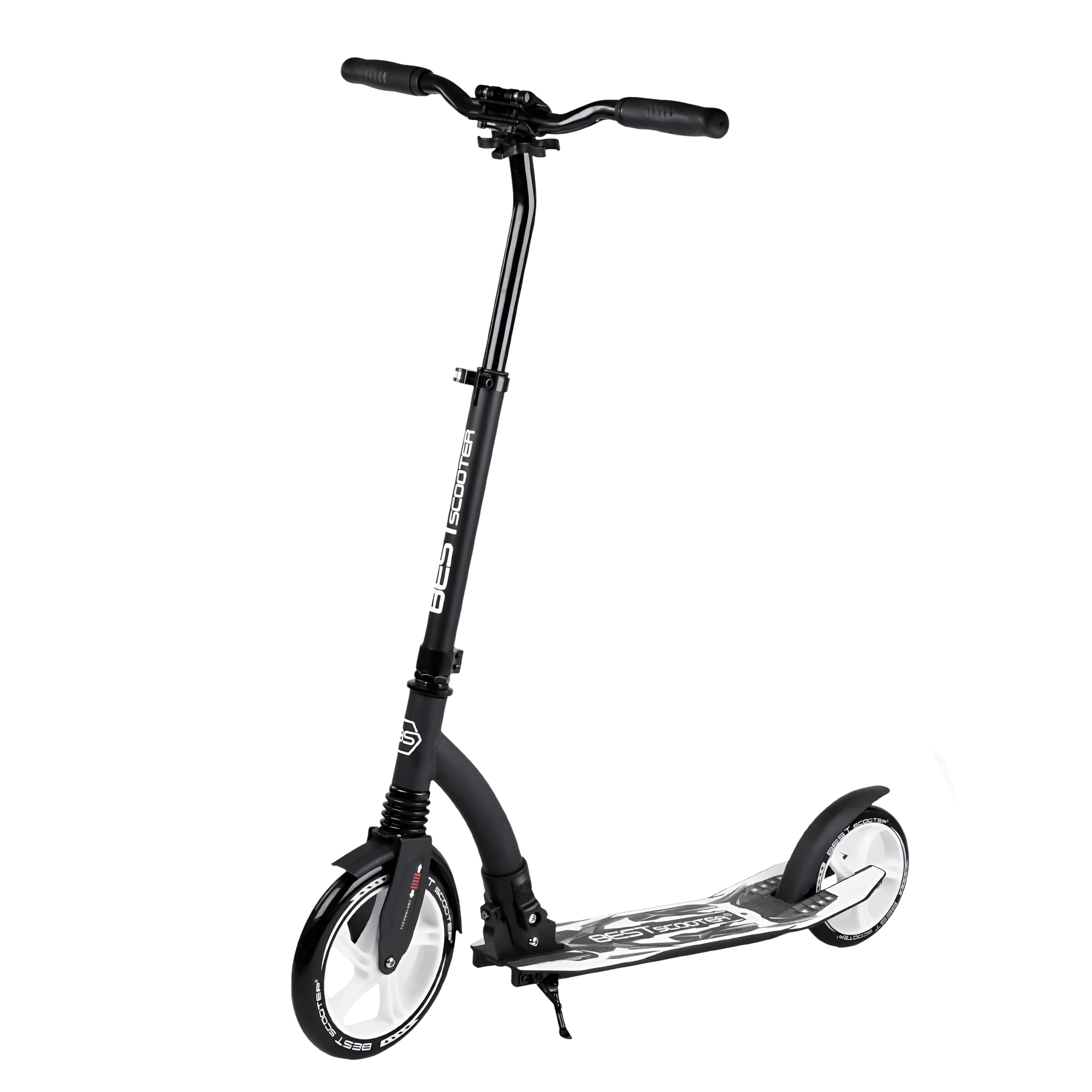 Самокат детский Best Scooter колеса PU амортизатор алюминиевая рама Белый (75343)