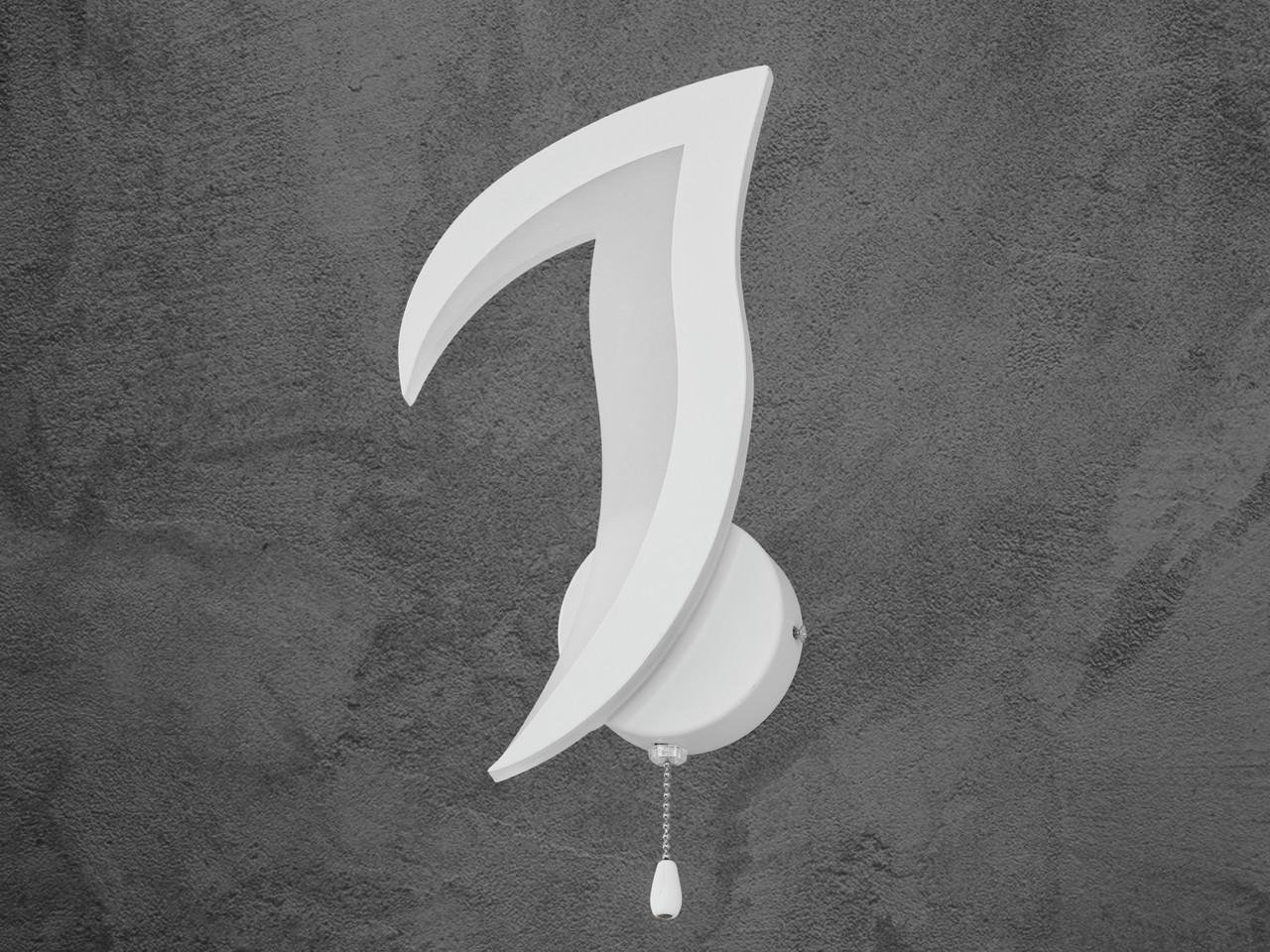 Настінний світильник світлодіодний у спальню 8146-1WH-LS 13W Білий (2467766633) - фото 3