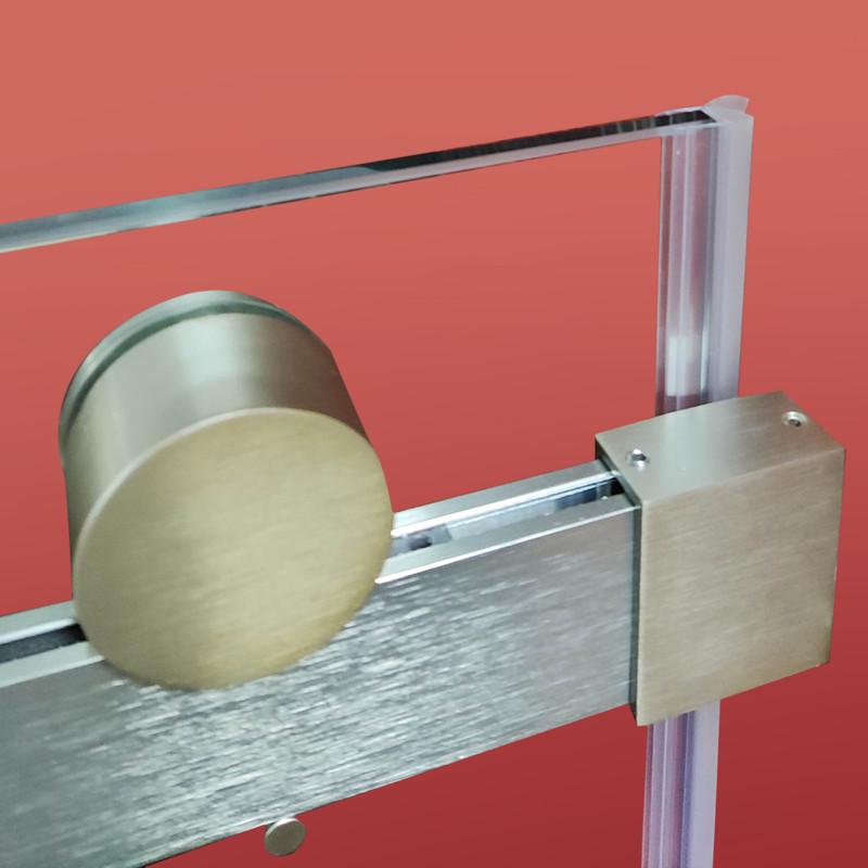 Душевая дверь в нишу KOER SR SD01-120x200-TR-02 прозрачное стекло Easy Clean 8 мм Никель (KR5379) - фото 7