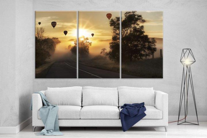 Картина модульная на холсте DK Закат и шары 159x99 см (XL145)