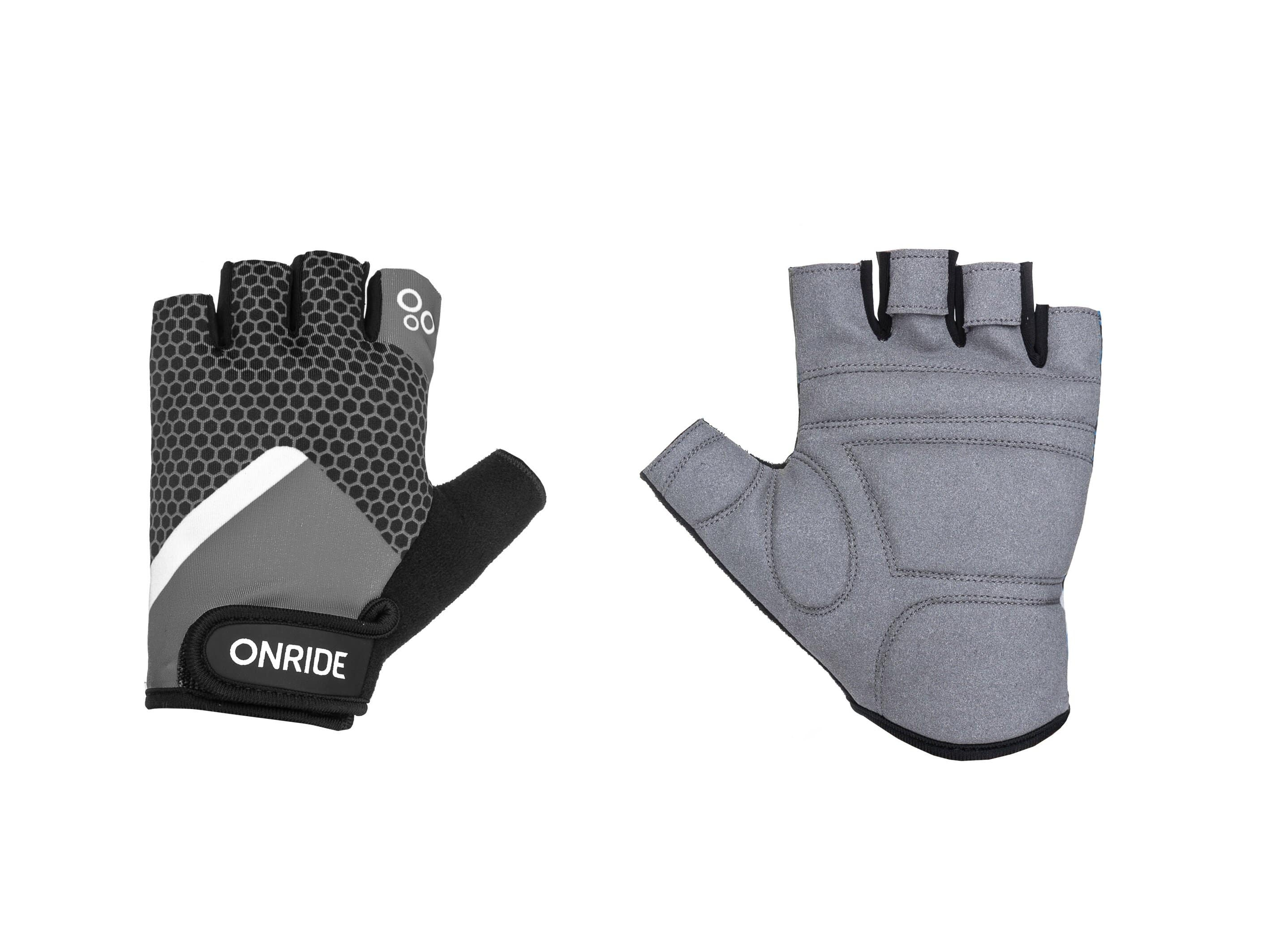 Перчатки OnRide TID 20 с открытыми пальцами XXL Черный/Серый