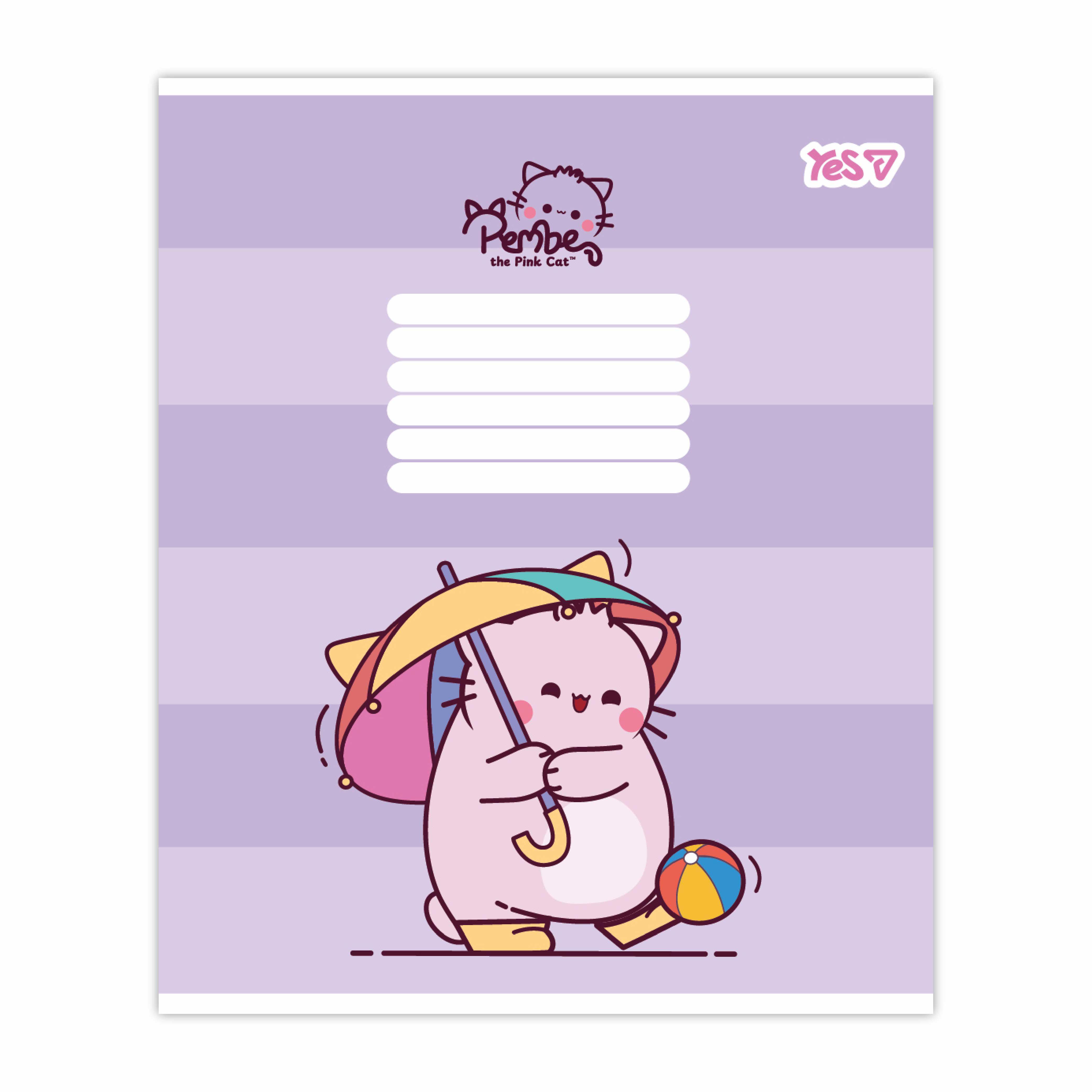Зошит шкільний YES Pembe the Cat клітинка 18 арк. (769090)