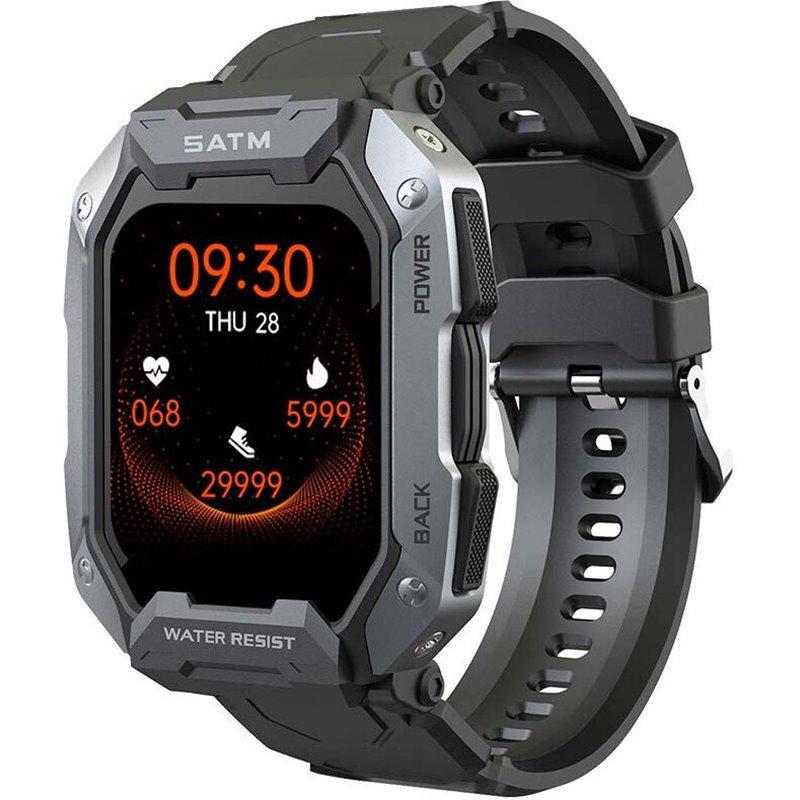 Смарт-часы LEMFO C20 силиконовый ремешок Black Black (16351)