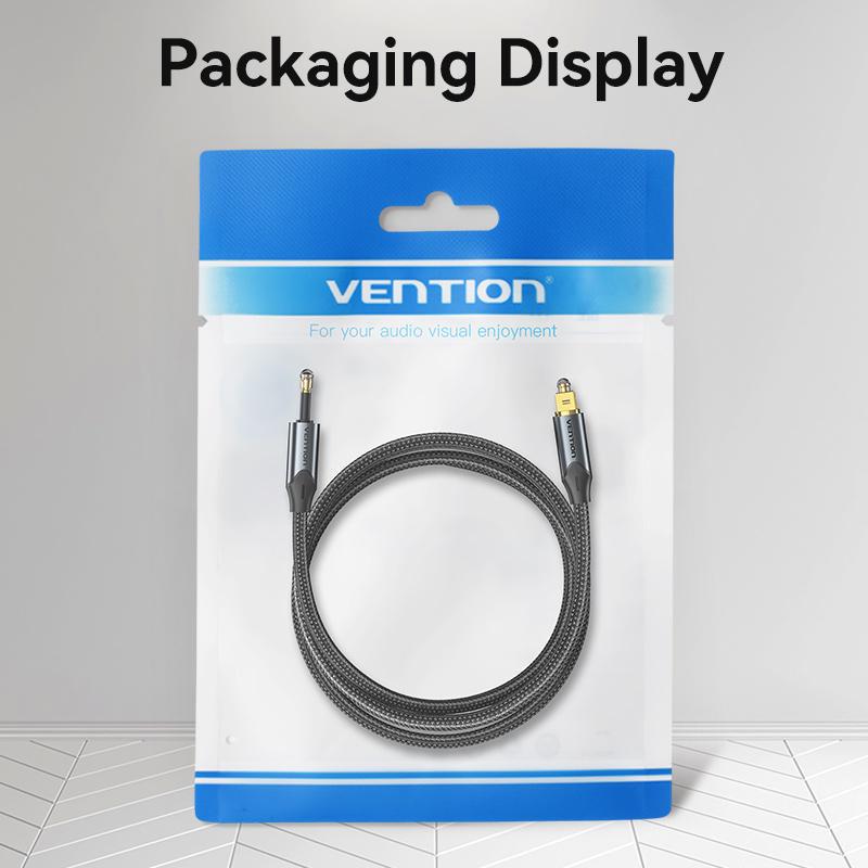 Кабель оптический Vention mini Toslink-Toslink SPDIF Dolby Digital Аудио Hi-Fi нейлоновое оплетение 1 м Черный (BKCBF) - фото 14 Кабель оптический Vention mini Toslink-Toslink SPDIF Dolby Digital Аудио Hi-Fi нейлоновое оплетение 1 м Черный (BKCBF) - фото 14