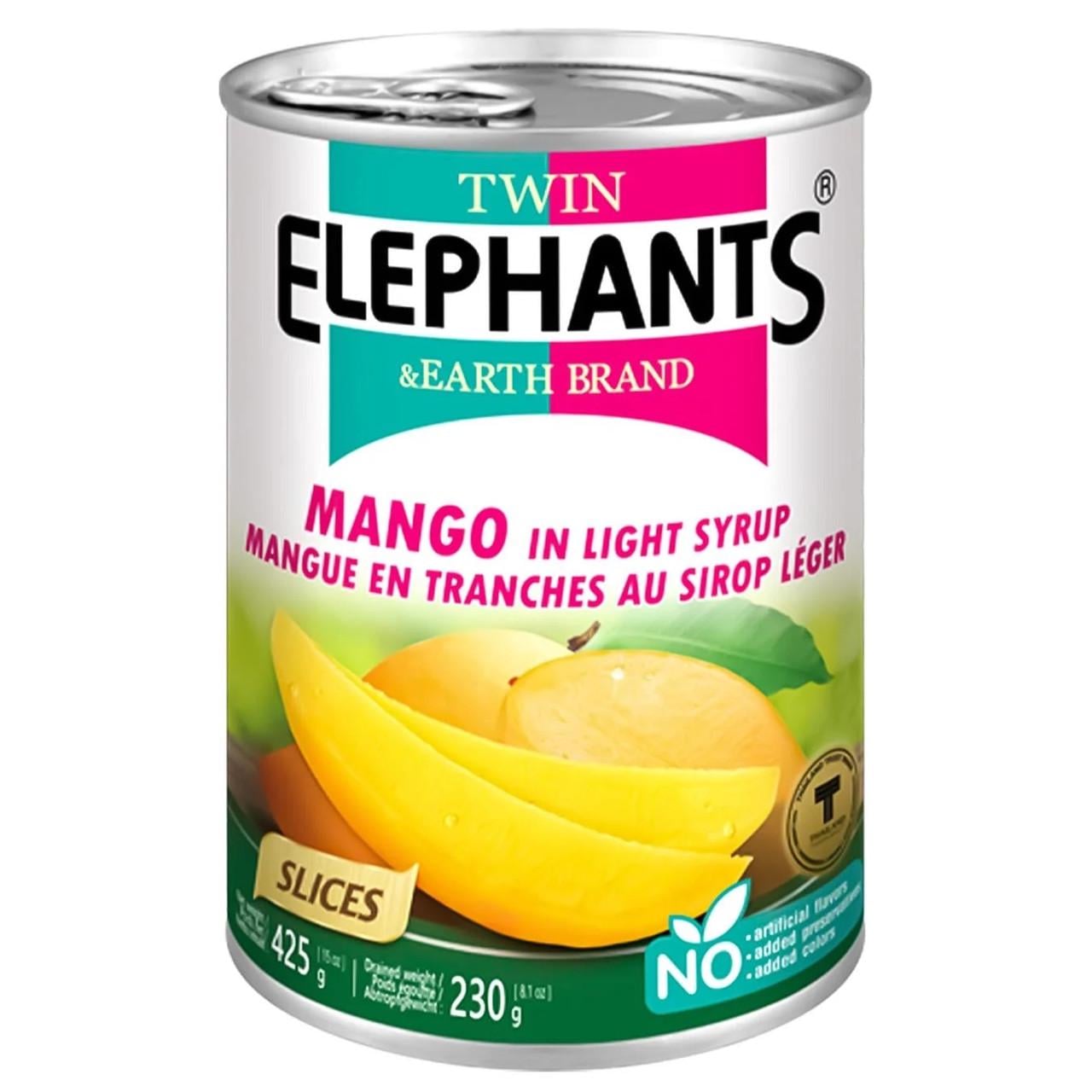 Манго Twin Elephants mango slices in syrup 425 г Манго Twin Elephants mango slices in syrup 425 г