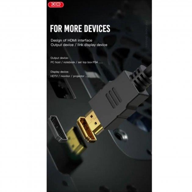 Кабель HDMI XO GB004 4K 60HZ Audio 1,5м Black - фото 4