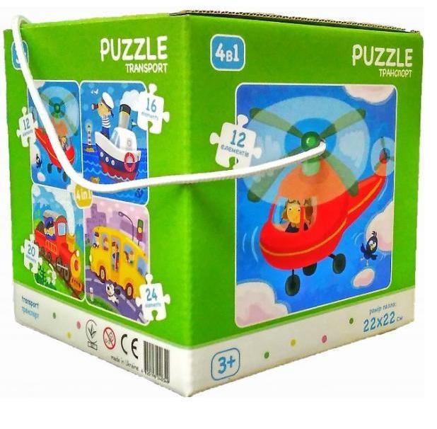 Набір пазлів дитячих DoDo Транспорт 300132 4в1 (26112649)