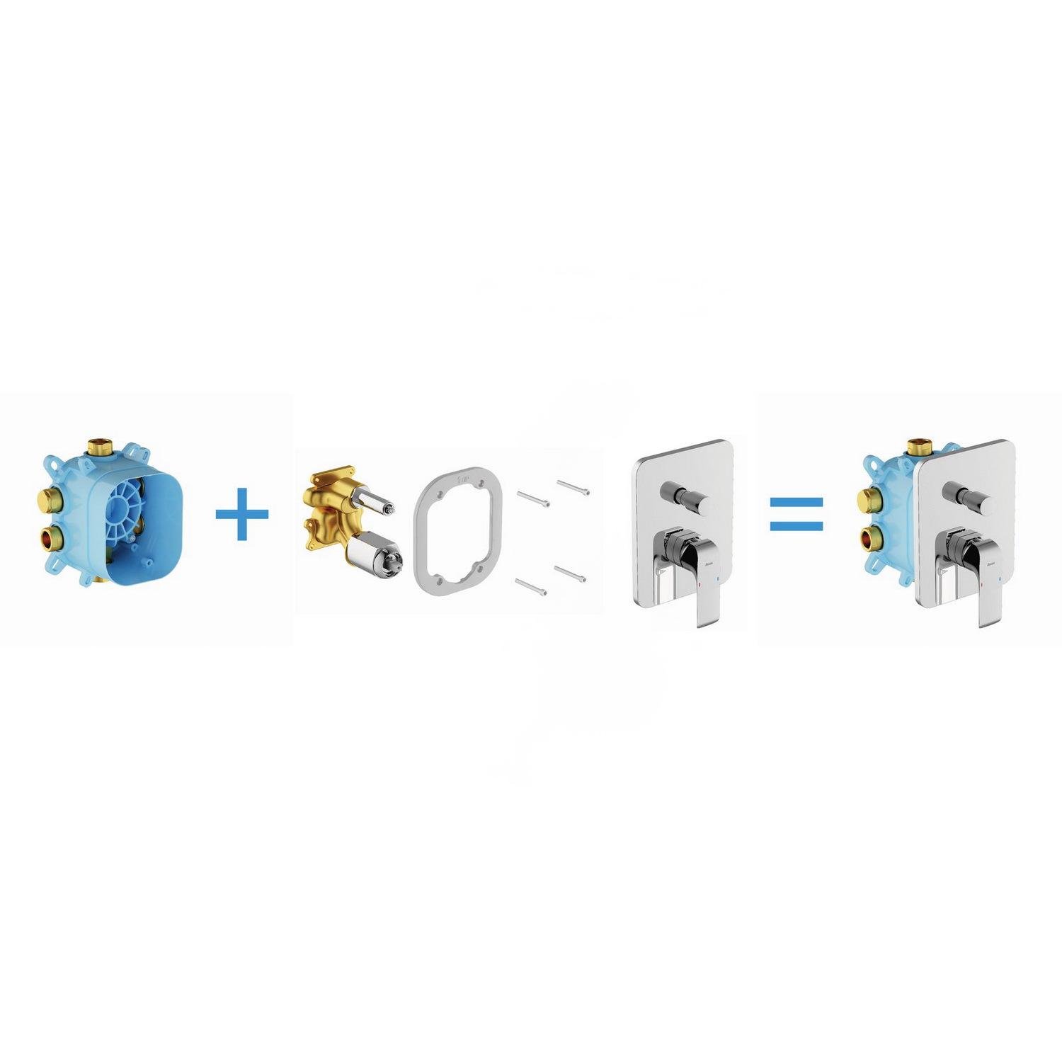 Скрытая часть смесителя RAVAK R-box Vari RB 072.50 X070139 (96310) - фото 3