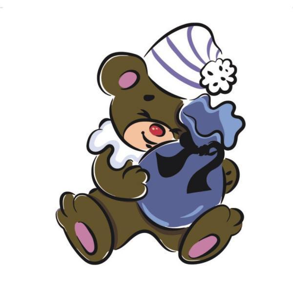 Картина по номерам Strateg Животные Медвежонок перед сном 30х30 см в термопакете (ES015-mt)