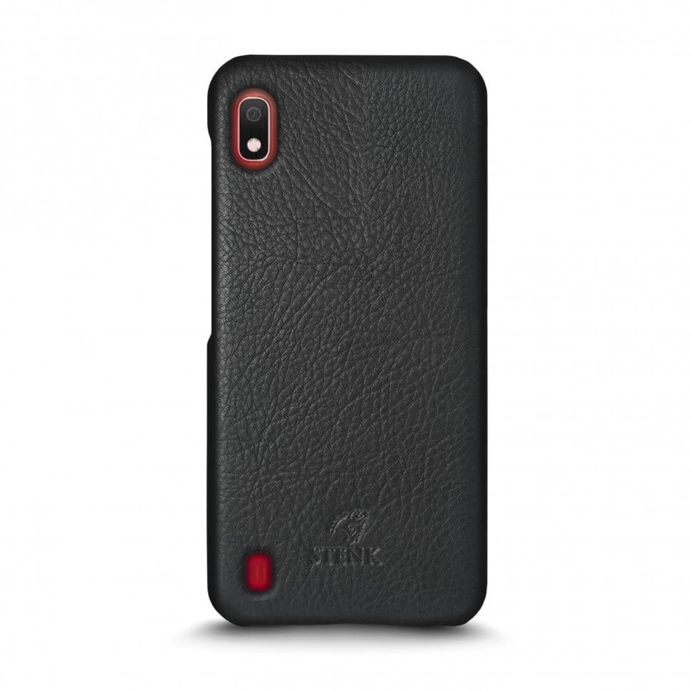Кожаная накладка Stenk Cover для Samsung Galaxy A10 Черная (69407)