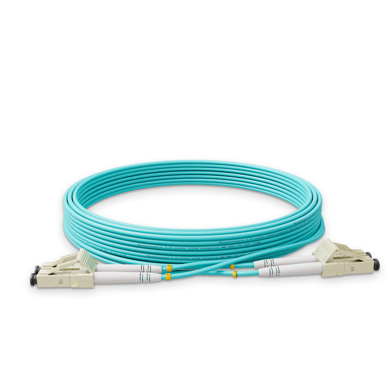 Патч-корд оптический Duplex NanoConnect LC/UPC-LC/UPC LSZH Multimode OM3 2 мм 5 м Бирюзовый (2563285659)
