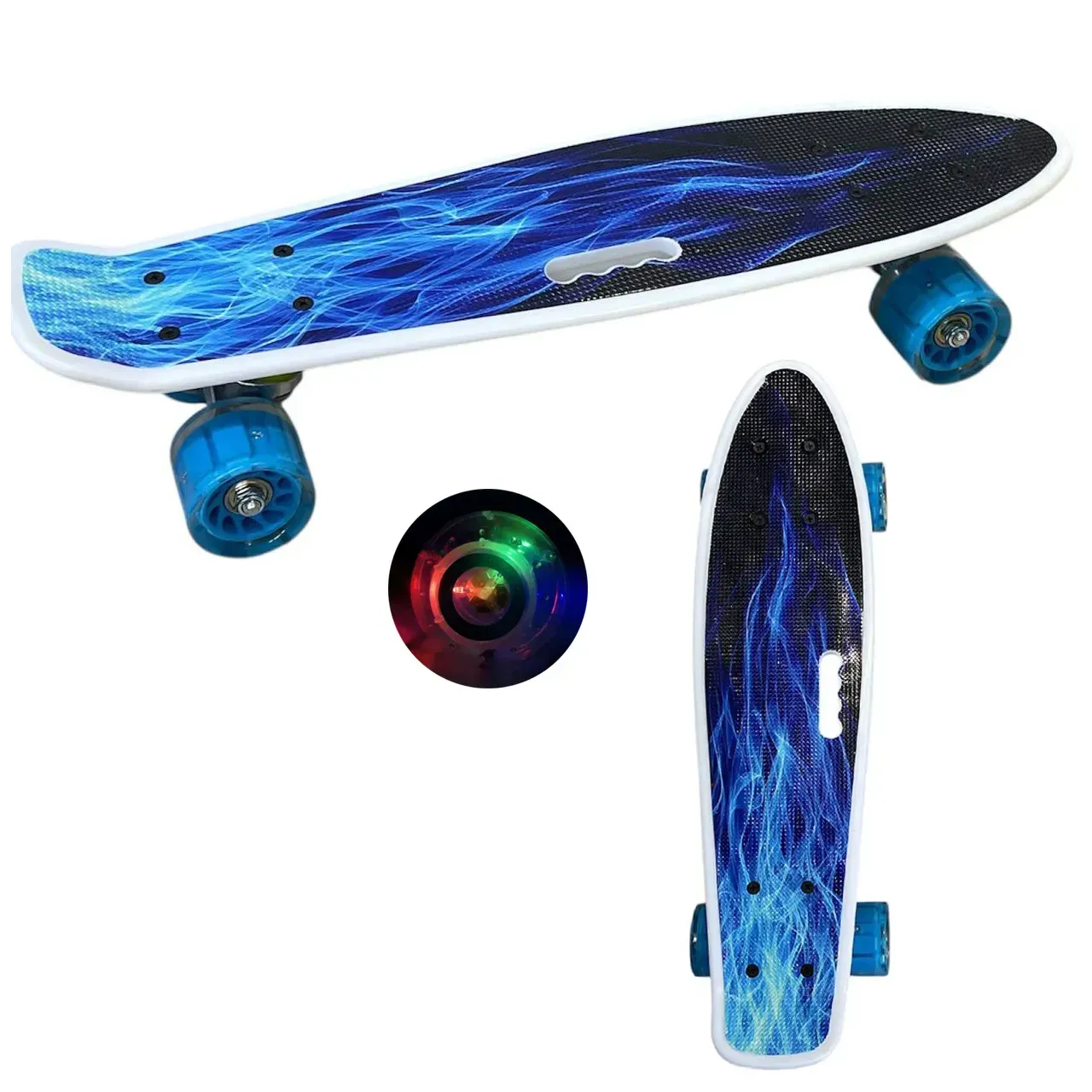 Пенніборд з колесами що світяться з ручкою для перенесення до 70 кг (26844789) - фото 3