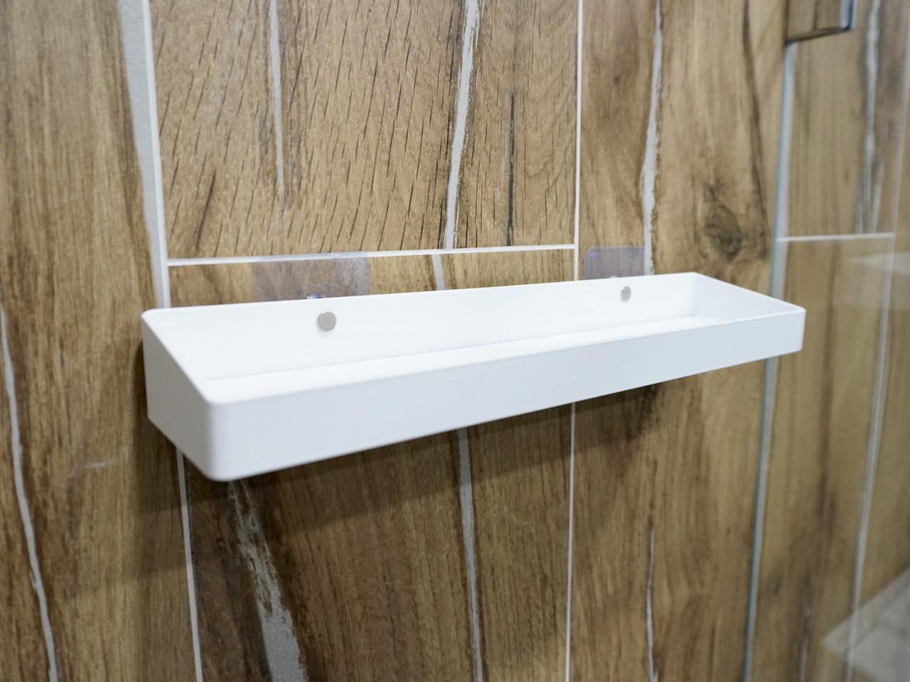 Полка в ванную/душ с низким бортиком алюминиевая 450 мм Белый (PLKAL03S51N025WHT) - фото 3