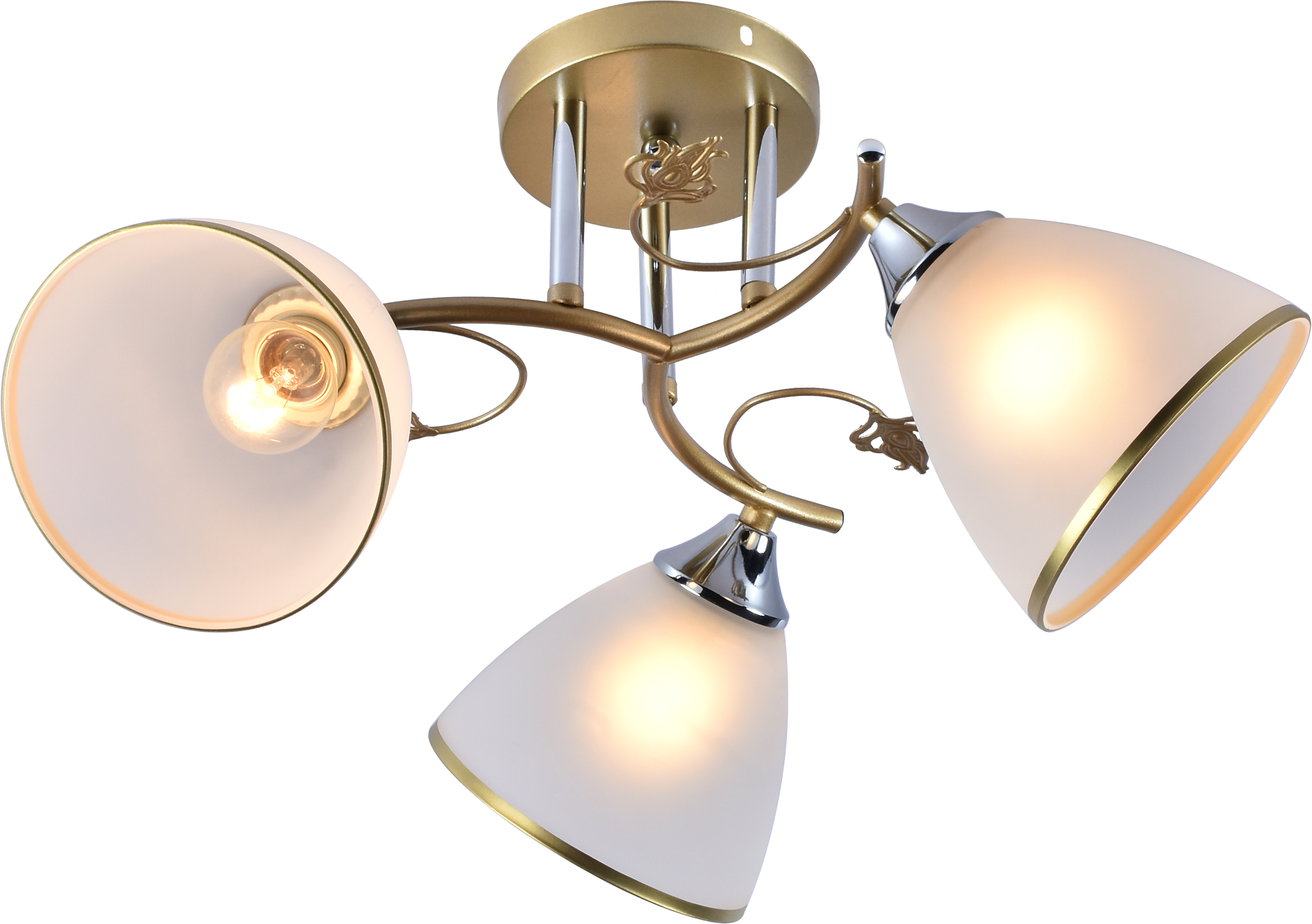 Люстра декоративная Valeso V DA5147/3 на 3 плафона Gold/Chrome (000036235)