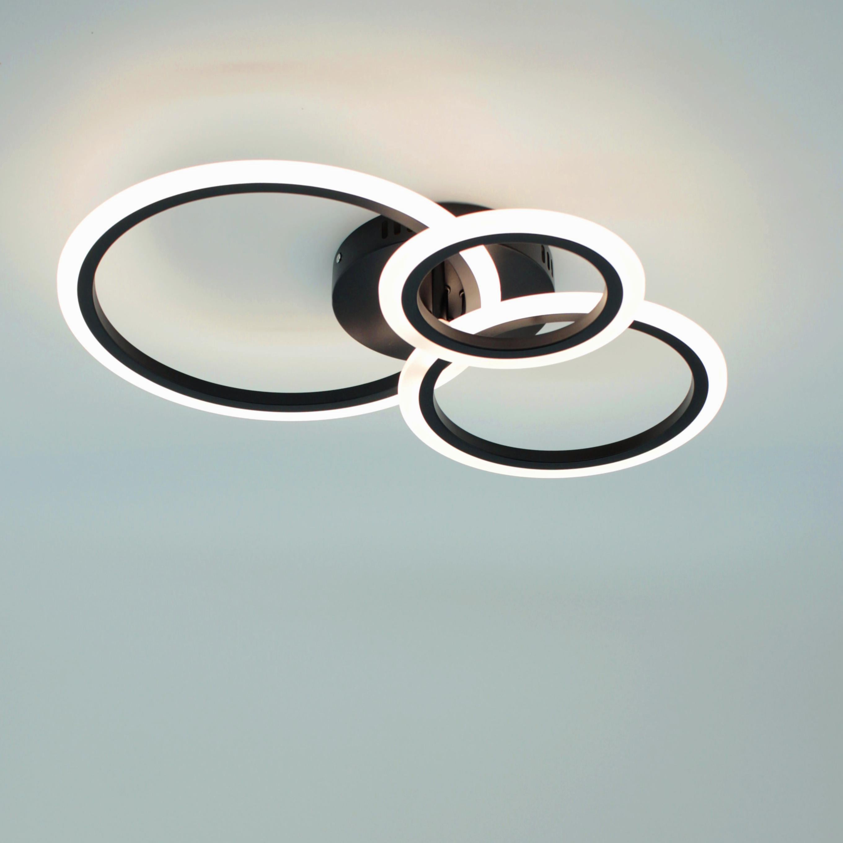 Люстра смарт светодиодная ESLLSE TRIO 70 Вт 3R управляемая 510x380x107 мм Черный (10626)