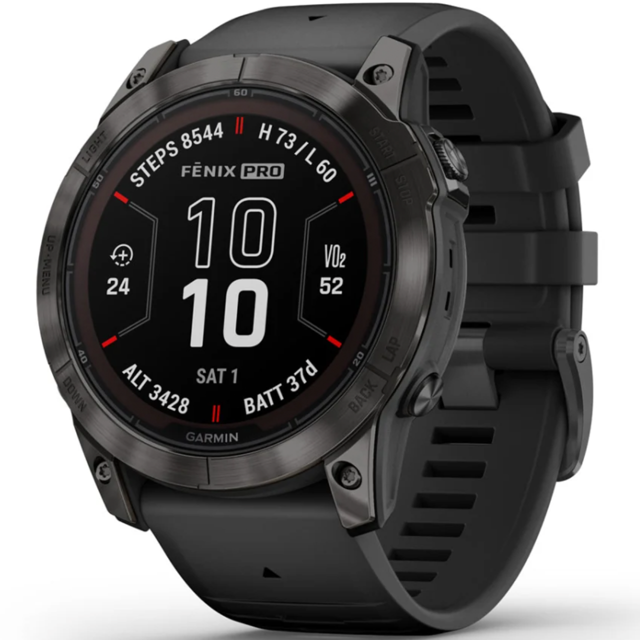 Смарт-годинник Garmin Fenix 7X Pro Sapphire Solar Carbon G. DLC Tit. with Black Band (010-02778-10/11)