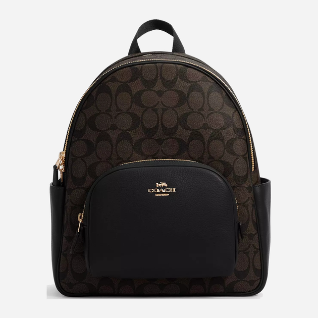 Рюкзак Coach Women's Court Backpack In Signature Canvas Brown/Black