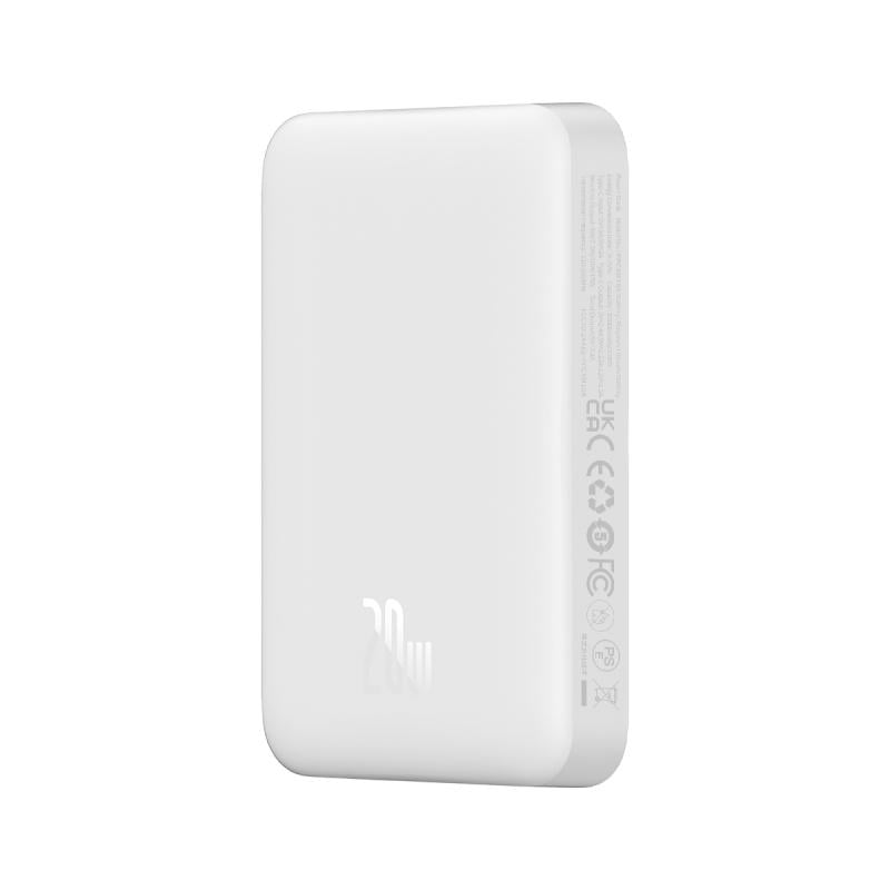 Повербанк OS-BASEUS Magnetic Mini Air Wireless Fast Charge 10000 mAh 20W с кабелем Stellar White (P10059001223-00) - фото 6