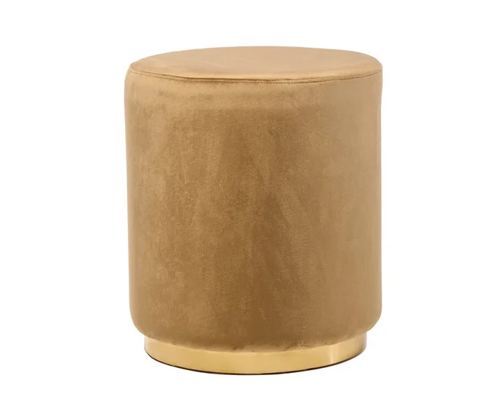 Пуф без короба для хранения Vetro Mebel Рико сталь ткань Золотой капучино Пуф без короба для хранения Vetro Mebel Рико сталь ткань Золотой капучино