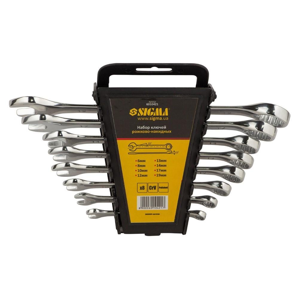 Ключі ріжково-накидні Sigma 8 шт. (6010421)
