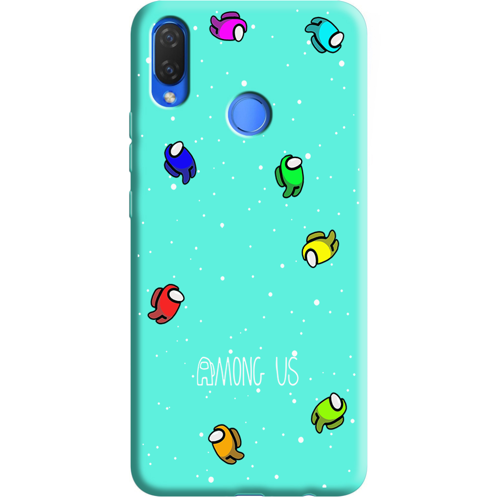 Чехол Boxface Huawei P Smart Plus Among Us Invisible Мятный силикон (34912-bk76-36134)