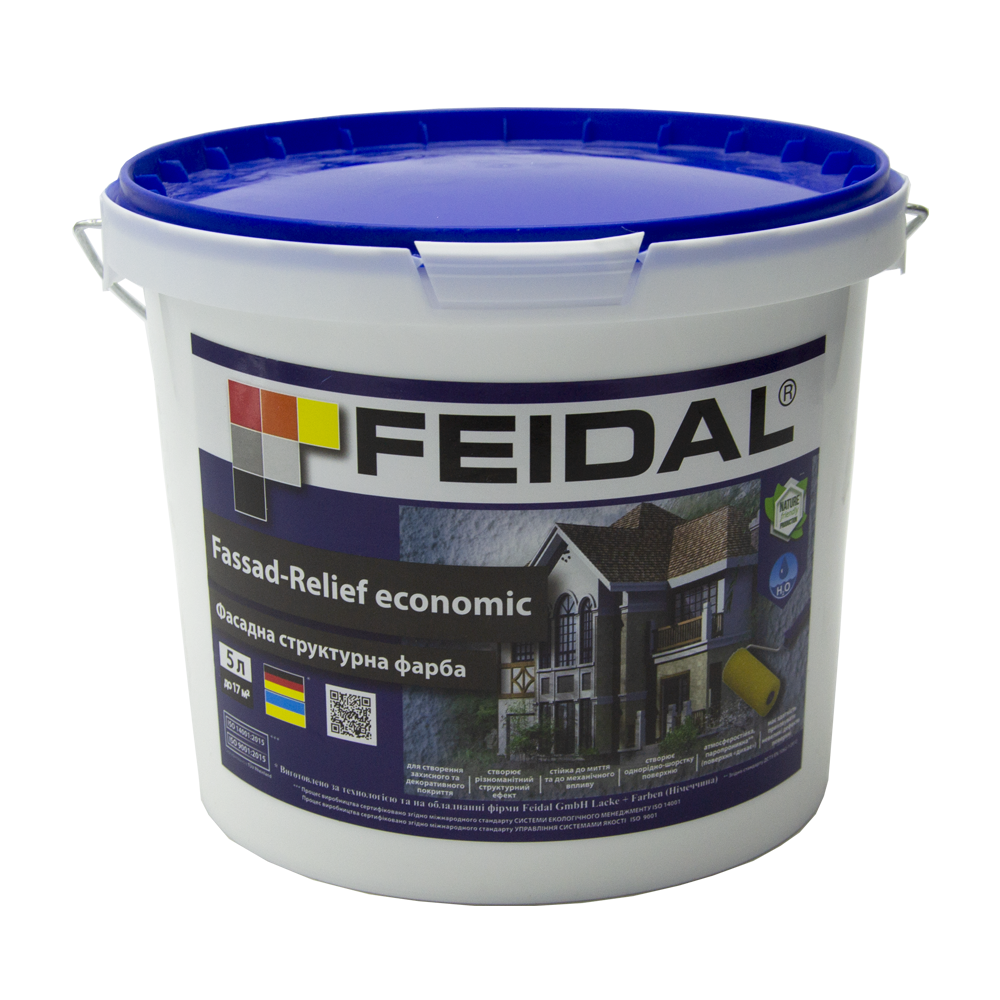 Фарба фасадна структурна Feidal Fassad-Relief economic тонована 5 л (1886455487) Фарба фасадна структурна Feidal Fassad-Relief economic тонована 5 л (1886455487)
