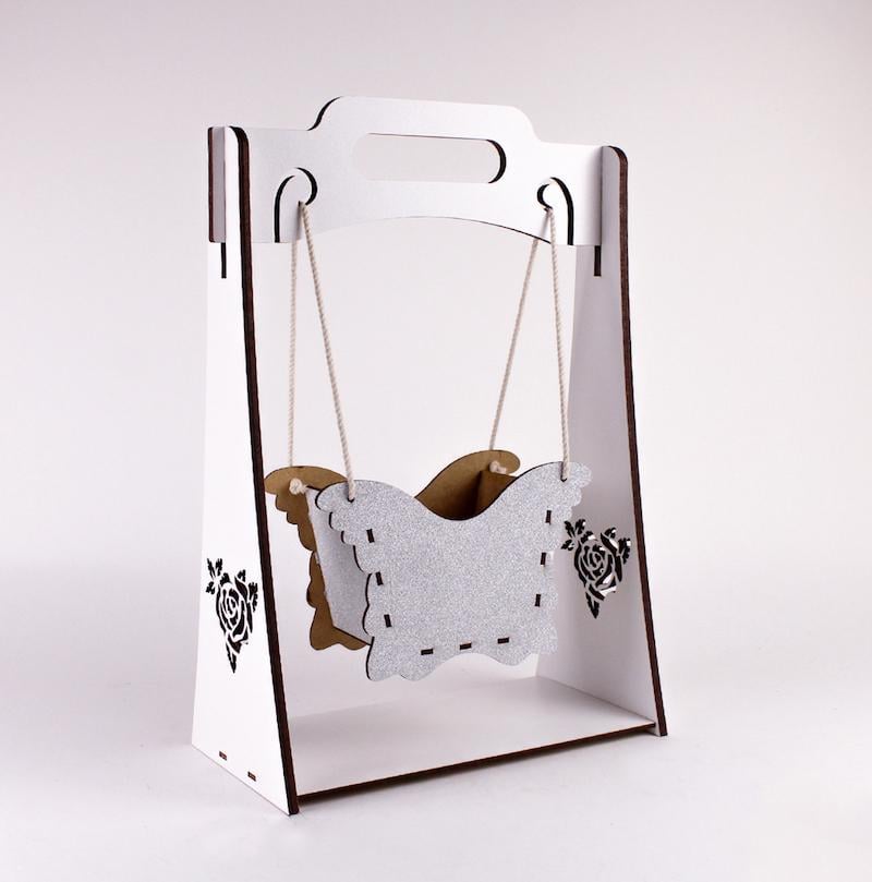 Корзина Гойдалка метелик Срібний (3573)