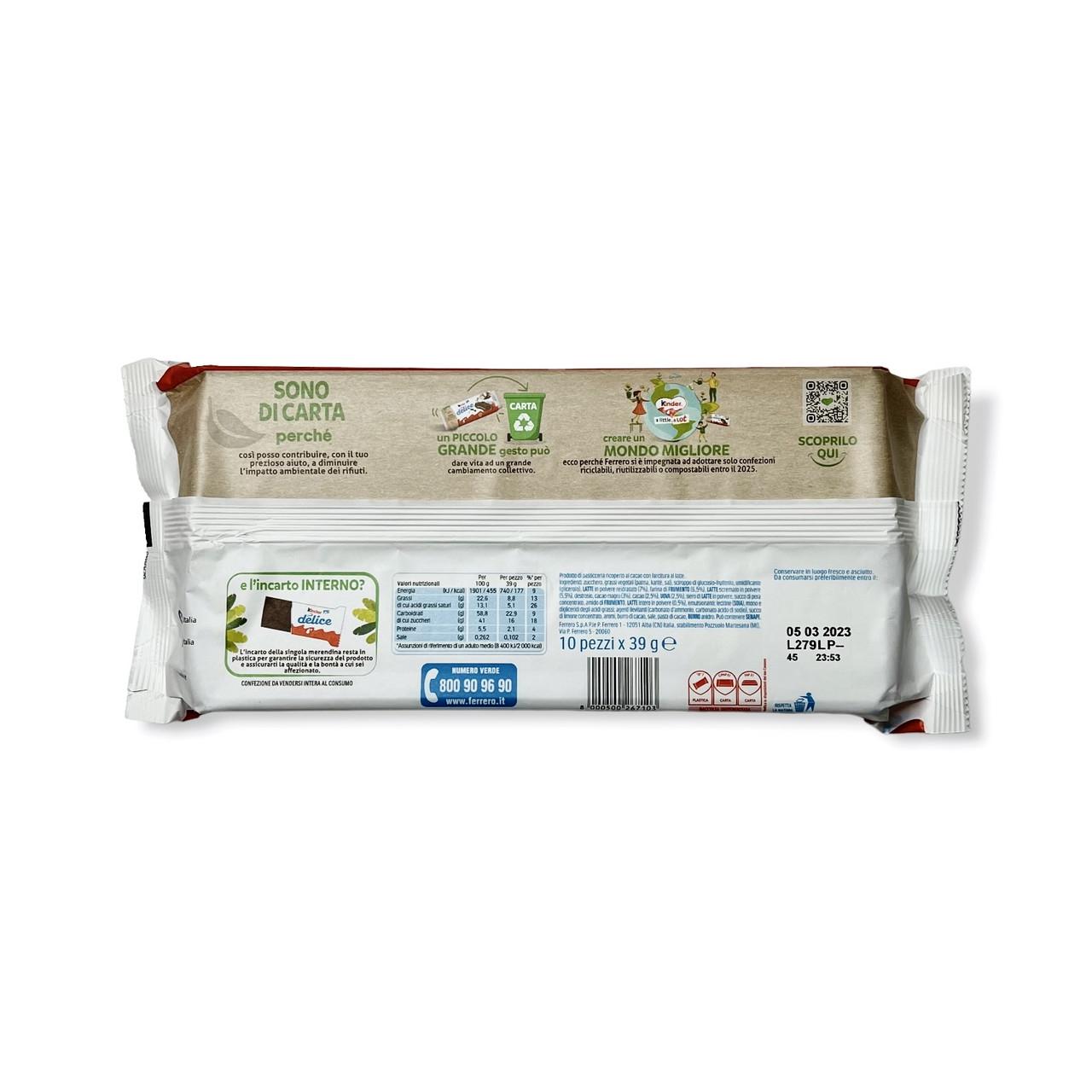 Бисквиты KINDER Delice шоколадные с молочным кремом в шоколаде 10x39 г (2013751924) - фото 2