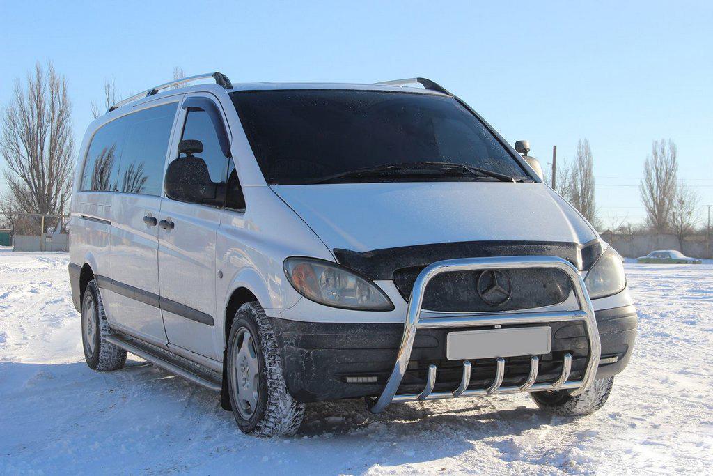 Кенгурятник XL-WT025 CAN для Mercedes Vito W639 2004-2014 гг. нержавеющая сталь Хром