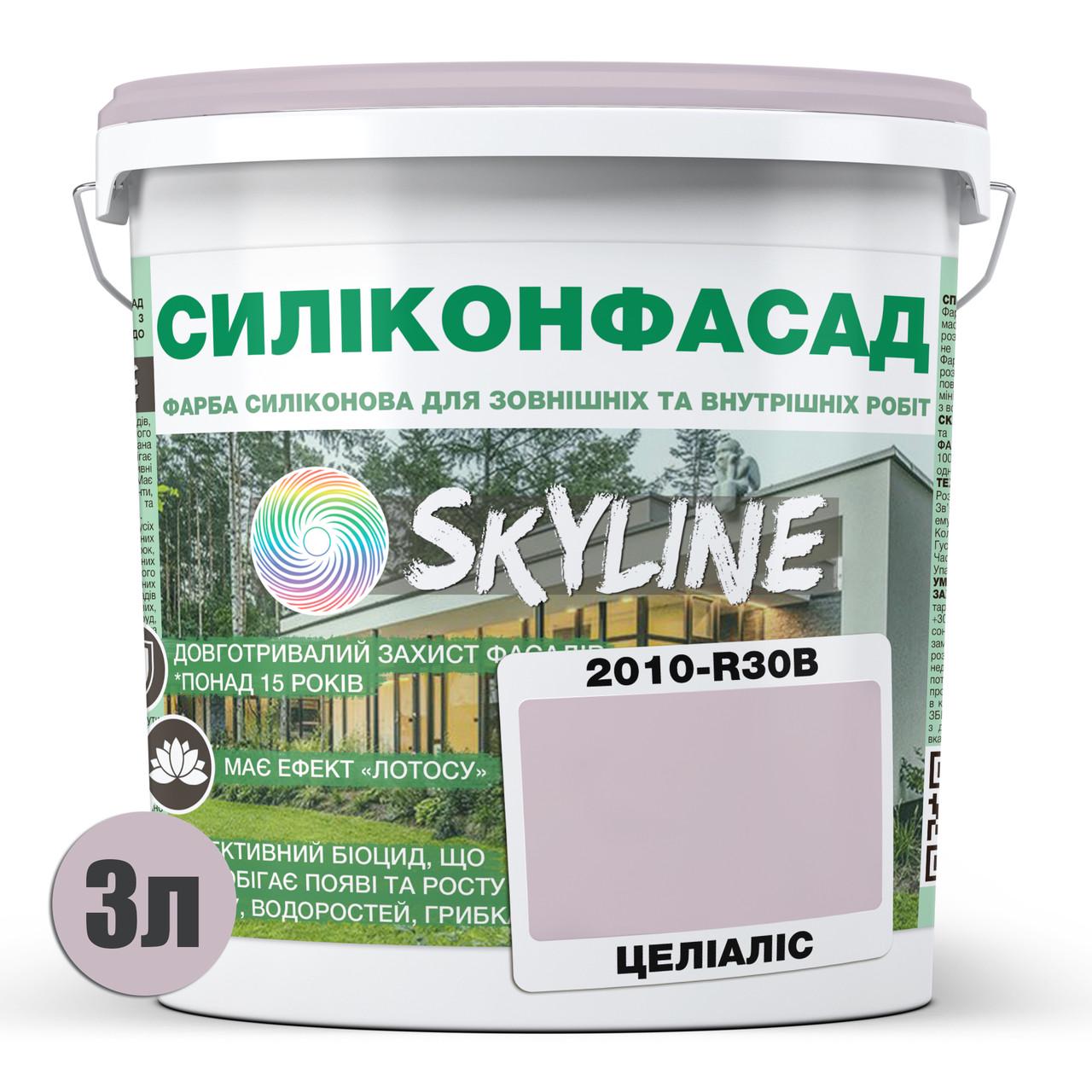 Краска фасадная SkyLine 2010-R30B Силиконфасад 3 л Целиалис (2595725060) - фото 2