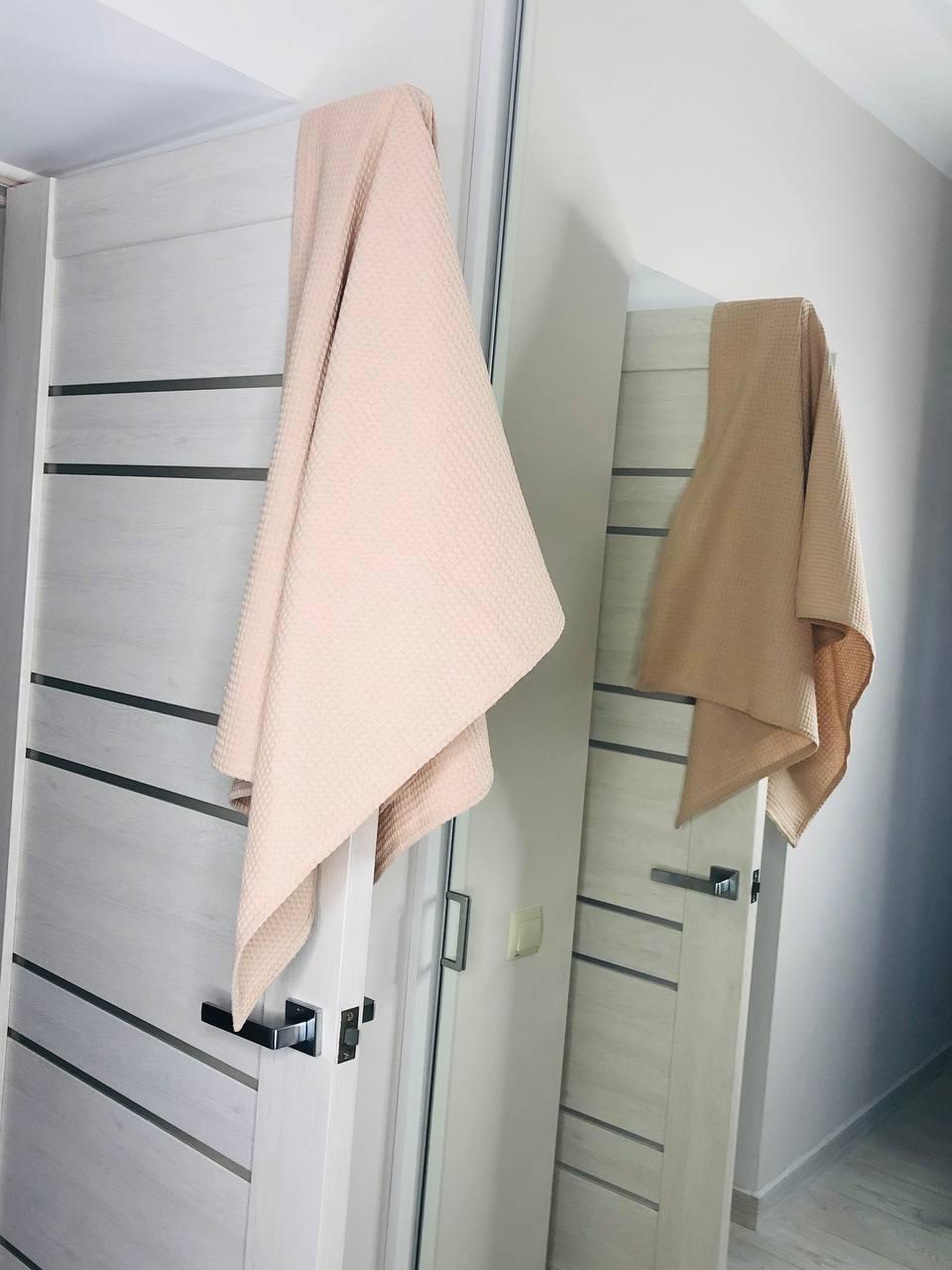 Подарочный набор мужской COSY вафельный халат с полотенцем в коробке L Бежевый (822+Cb311) - фото 7