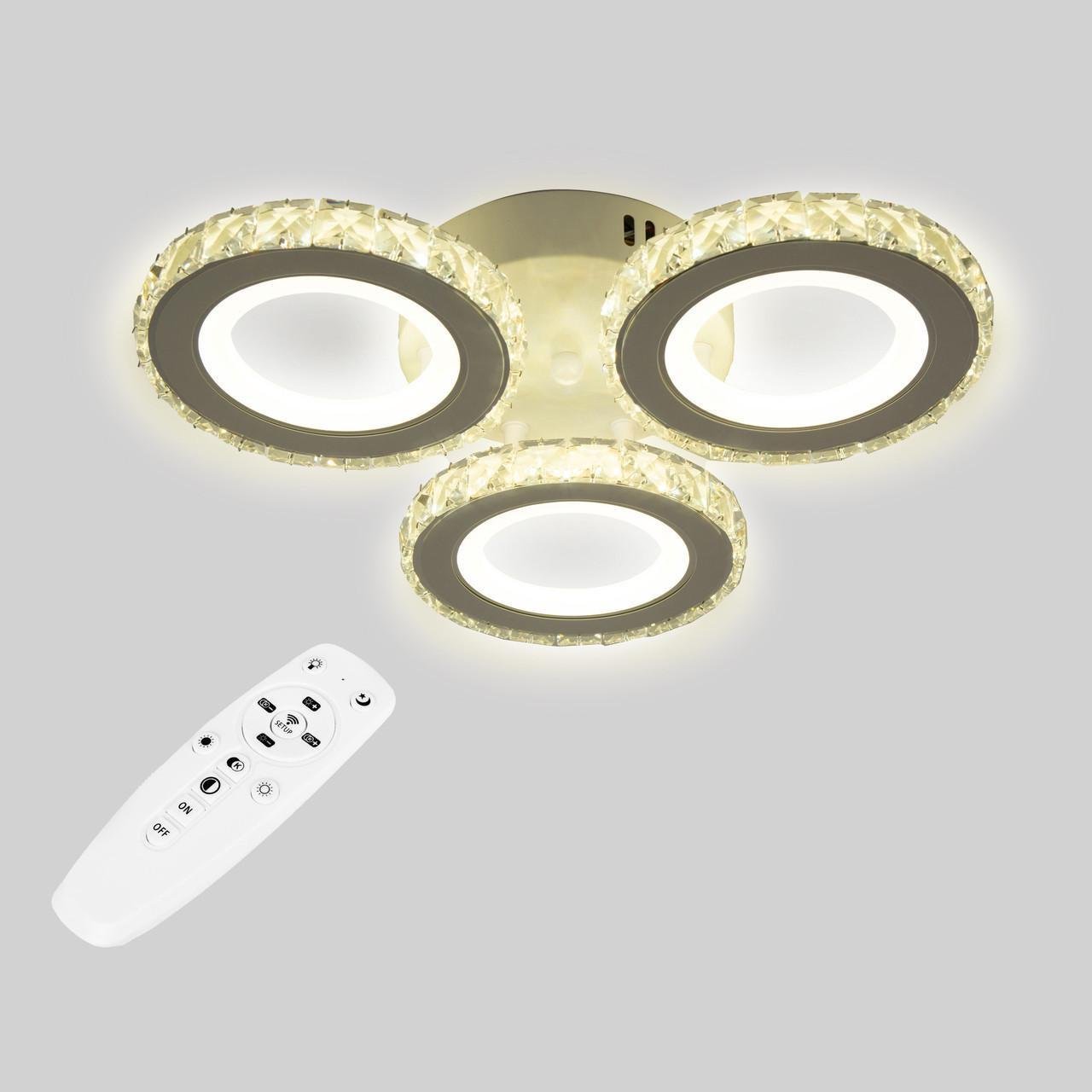 Люстра стельова світлодіодна Sunlight L7603/3B 72 Вт 51 см Білий (21879254)