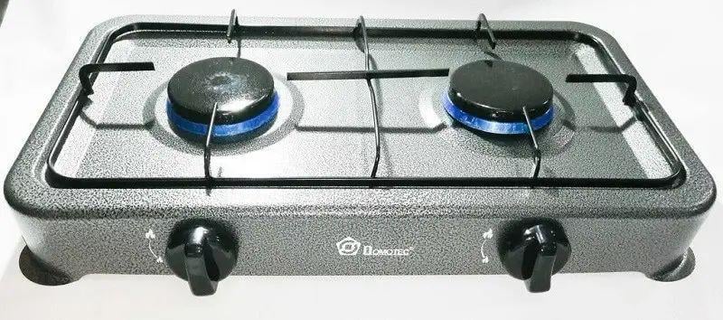 Настільна плита газова Domotec MS-6602 таганок на 2 конфорки (6845)