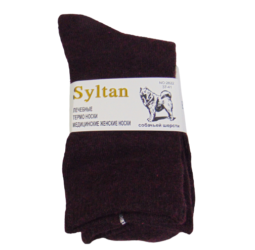 Носки термо лечебные собачья шерсть Syltan 2516-5 р. 37-41 Бордовый (1962154914)