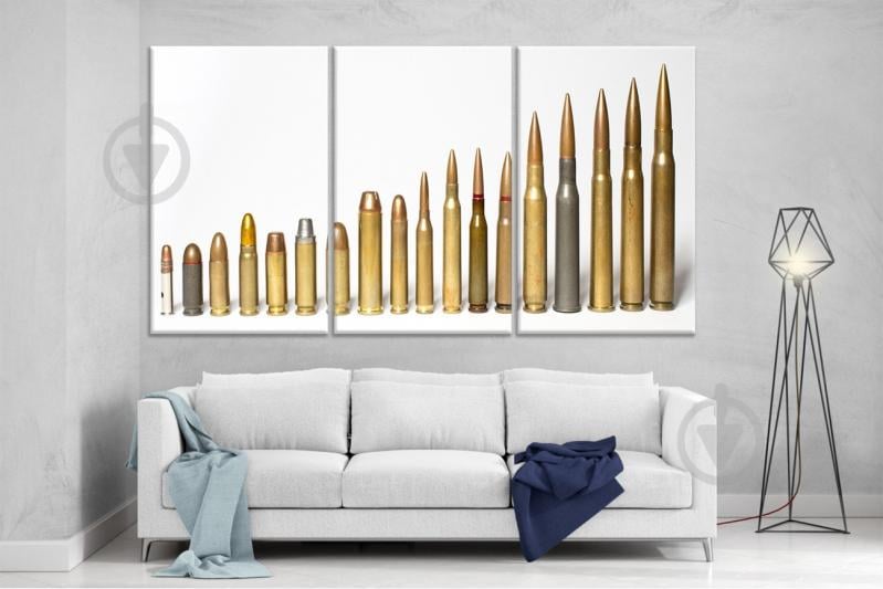 Модульная картина на холсте ProfART XL119 из трех частей 167 x 99 см Оружейный патрон (hub_acQV19019) Модульная картина на холсте ProfART XL119 из трех частей 167 x 99 см Оружейный патрон (hub_acQV19019)