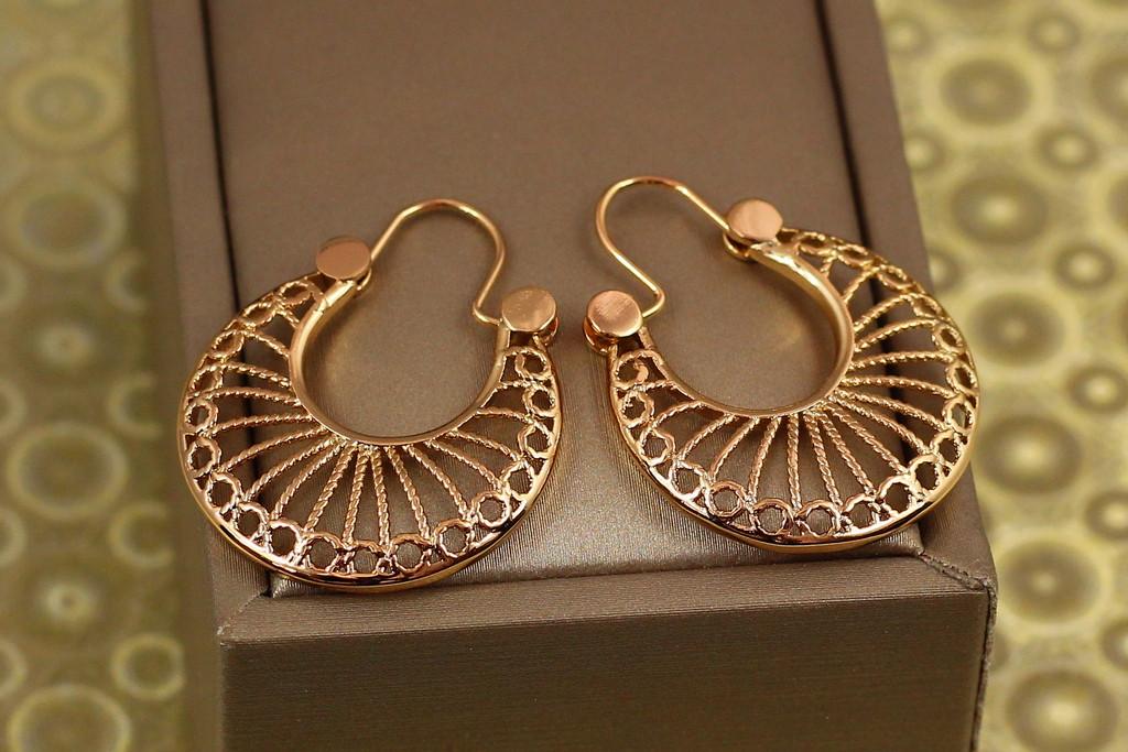 Серьги коромысла Xuping Jewelry Патрина 3,1 см Золотистый (2189748687)