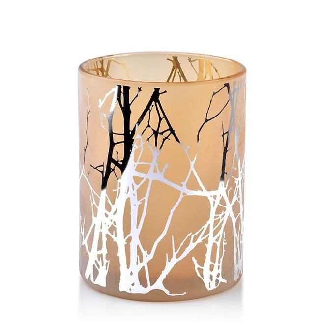 Подсвечник стеклянный Flora Odette Silver 12,5 см (35214)