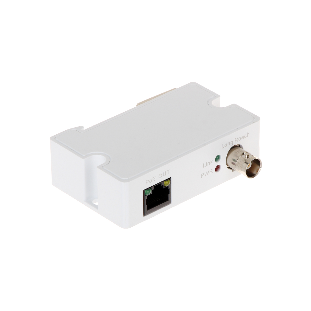 Конвертер сигнала Dahua DH-LR1002-1ET 2 порта BNC RJ45 10/100 Мбит/с PoE Ethernet по коаксиалу до 1000 м Белый (DH-LR1002-1ET)