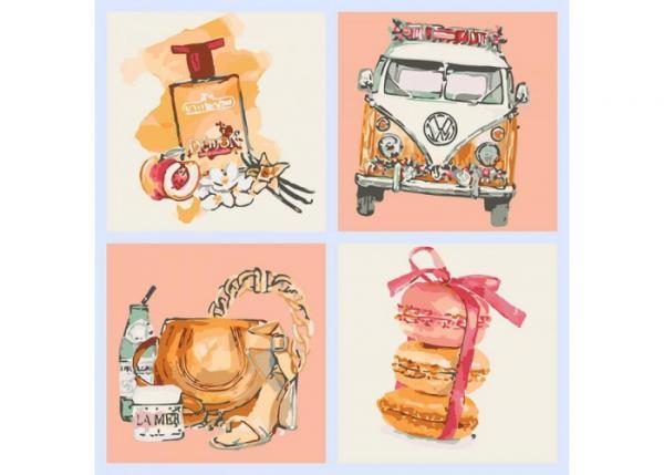 Набор для росписи по номерам Идейка Абстракция Пудровое счастье 40х40 см (КНО5023-mt)