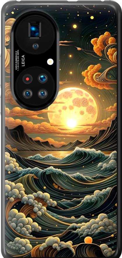 Чехол на Huawei P50 Арт волны (6332u-2292-42517)