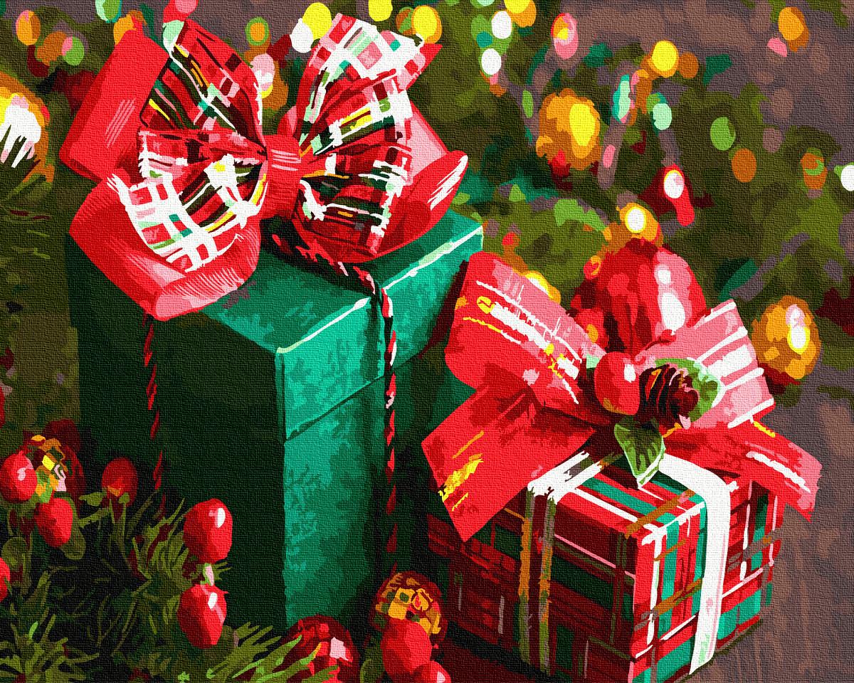 Картина по номерам Brushme GX22264 Новогодние подарки 40х50 см (1399598487)